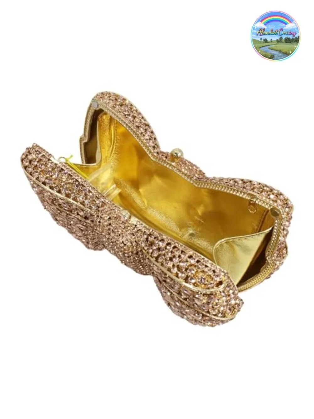 Luxury Rhinestone Bowknot Evening Clutch Beaded Party Bag